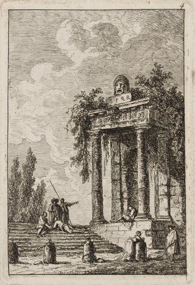 Plate fire fra Evenings in Roma, 1763-64 av Hubert Robert