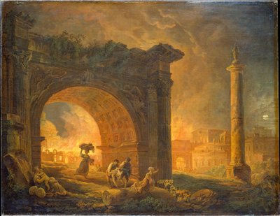 Romerske ruiner av Hubert Robert