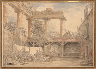 Romerske ruiner, Villa Pamfili, 1774. av Hubert Robert