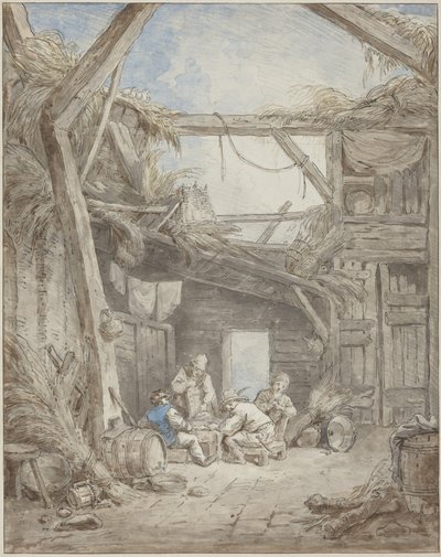 Forfallen gård av Hubert Robert