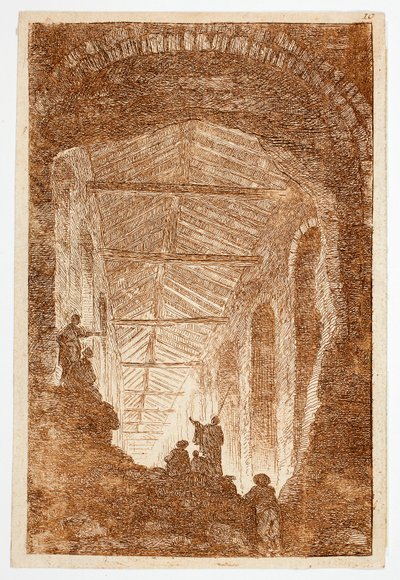 Antikgalleriet, tallerken ti fra Les Soirées de Rome av Hubert Robert