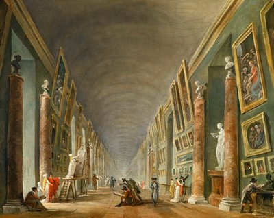 Det store galleriet i Louvre av Hubert Robert