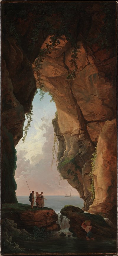 Inngangen til en hule av Hubert Robert