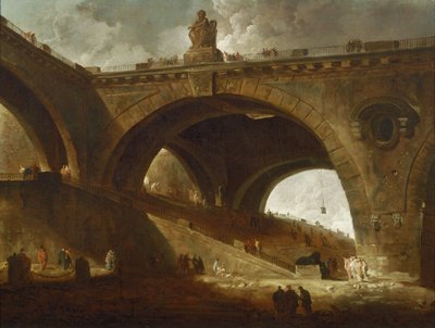 Den gamle broen av Hubert Robert