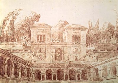 Villa Farnese, Roma (tegning) av Hubert Robert