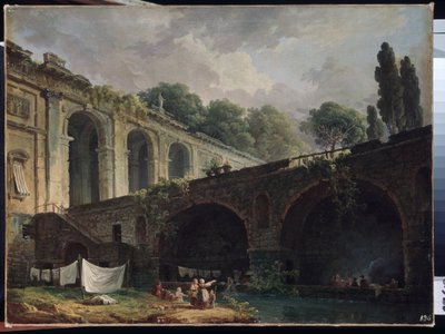 ""Utsikt over Villa Madama (Madame) i Roma"" Maleri av Hubert Robert (1733-1808) Circa 1767 Hermitage Museum Saint Petersburg av Hubert Robert
