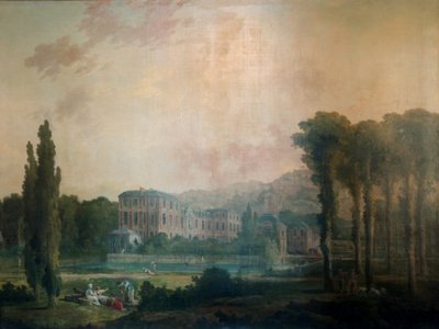 Utsikt over Chamarande-slottet av Hubert Robert