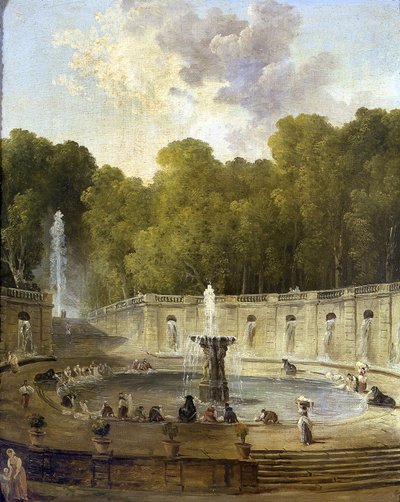 Vaskedamer i en park av Hubert Robert