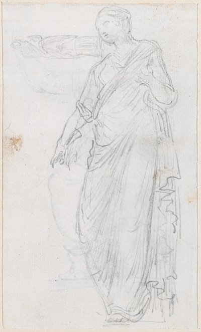 Kvinne i Toga [verso] av Hubert Robert