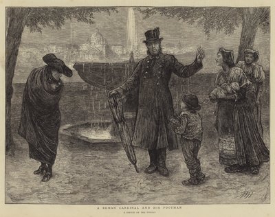 En romersk kardinal og hans fotgjenger av Hubert von Herkomer