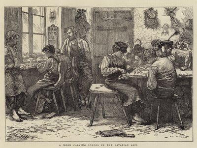 En treskjærerskole i de bayerske alpene av Hubert von Herkomer
