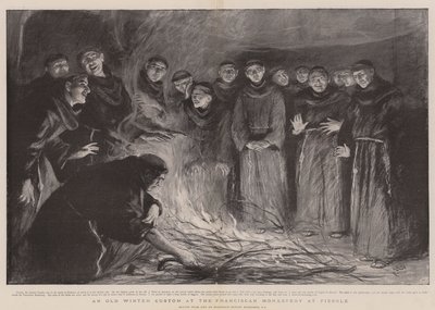 En gammel vinterskikk ved fransiskanerklosteret i Fiesole av Hubert von Herkomer