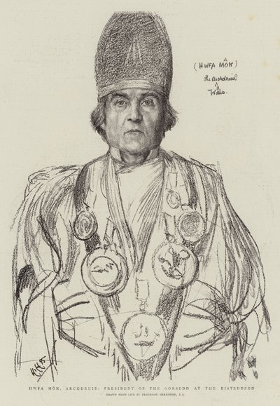 Hwfa Mon, Archdruid, president for Gorsedd ved Eisteddfod av Hubert von Herkomer
