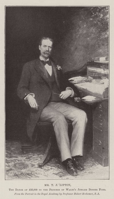 Mr T J Lipton, giveren av £25 000 til Princess of Wales