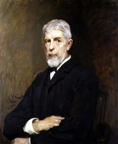 Portrett av Sir Henry Trueman Wood, sekretær og visepresident i foreningen av Hubert von Herkomer