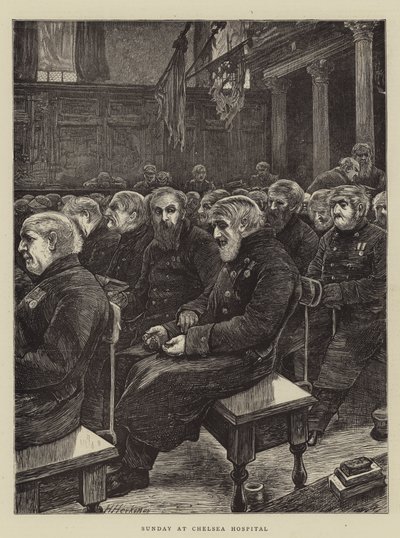 Søndag på Chelsea Hospital av Hubert von Herkomer