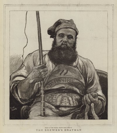 The Brewer's Drayman av Hubert von Herkomer