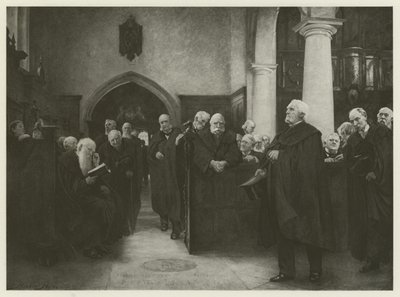 The Charterhouse Chapel (gravyr) av Hubert von Herkomer