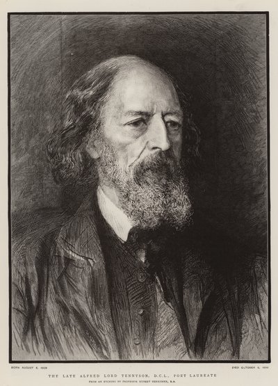 The Late Alfred Lord Tennyson, DCL, poetprisvinner av Hubert von Herkomer