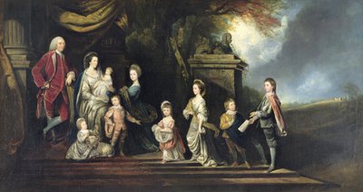 Johannes 2. jarl av Egmont (1711-1770) og hans familie, ca. 1770 av Hugh Barron