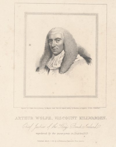 Arthur Wolfe, Viscount Killwarden, gravert av G. Robinson av Hugh Douglas Hamilton