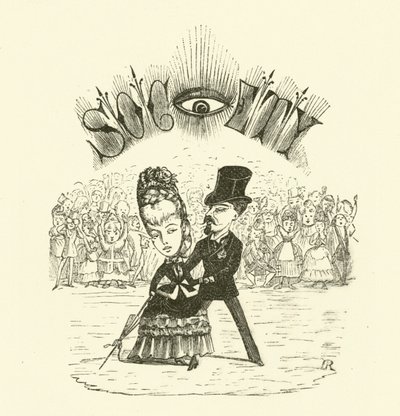 Samfunn, med et stort ØYE (gravering) av Hugh Rowley