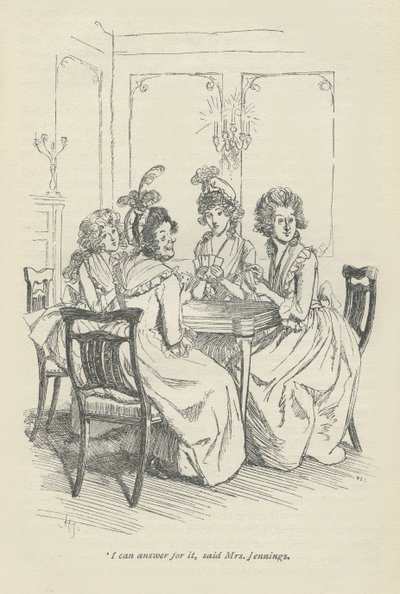 Jeg kan svare for det, sa fru Jennings, 1896 av Hugh Thomson