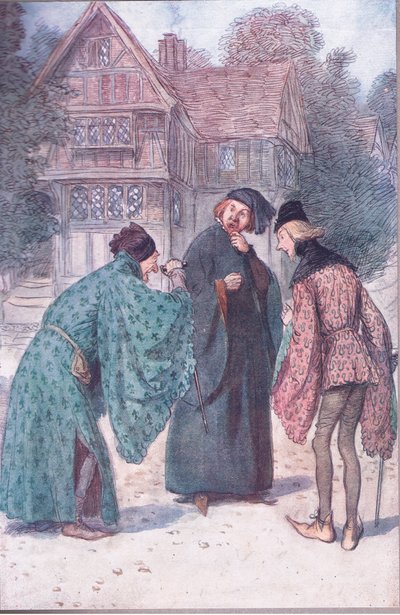 "Hvis han var tjue Sir John Falstaffs, skal han ikke misbruke Robert Shallow Esquire!", illustrasjon fra 