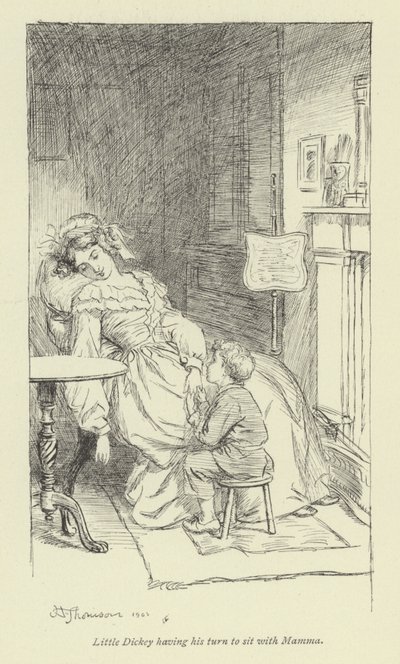 Illustrasjon for Amos Barton av George Eliot av Hugh Thomson