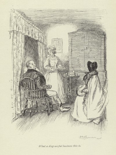 Illustrasjon for Amos Barton av George Eliot av Hugh Thomson