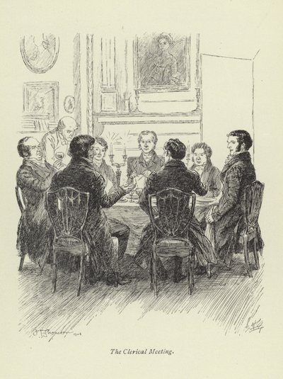 Illustrasjon for Amos Barton av George Eliot av Hugh Thomson