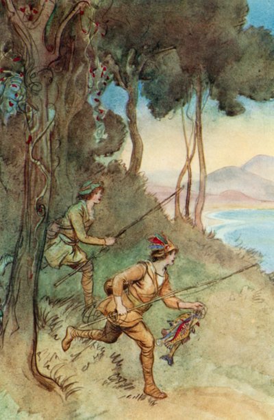 Illustrasjon for J M Barrie The Admirable Crichton av Hugh Thomson