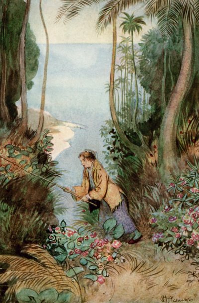 Illustrasjon for J M Barrie The Admirable Crichton av Hugh Thomson