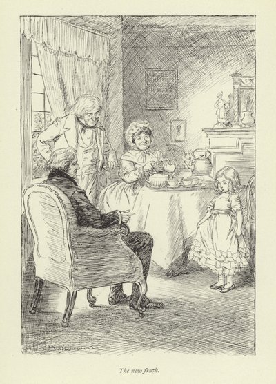 Illustrasjon for Janets Repentance av George Eliot av Hugh Thomson