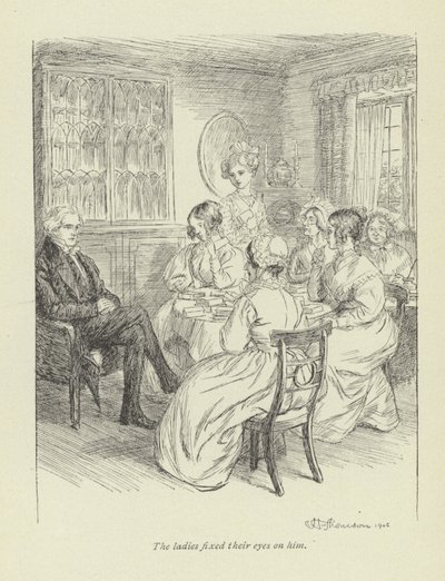 Illustrasjon for Janets Repentance av George Eliot av Hugh Thomson