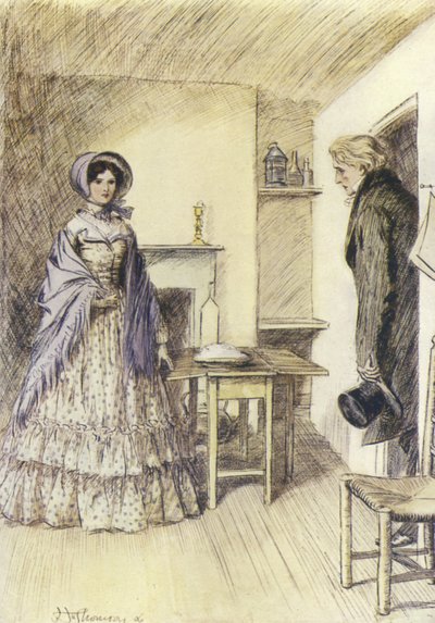 Illustrasjon for Janets Repentance av George Eliot av Hugh Thomson