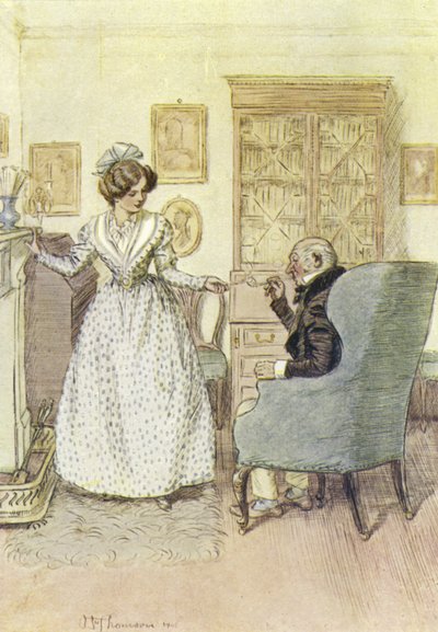 Illustrasjon for Janets Repentance av George Eliot av Hugh Thomson