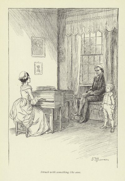 Illustrasjon for Mr Gilfils Love Story av George Eliot av Hugh Thomson