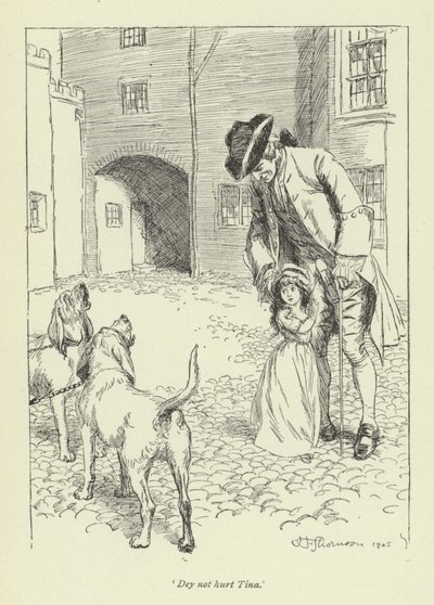 Illustrasjon for Mr Gilfils Love Story av George Eliot av Hugh Thomson