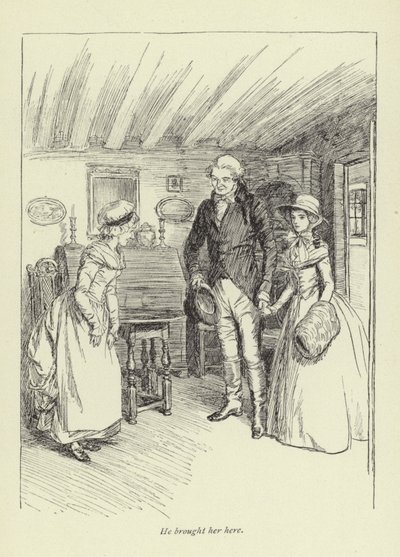 Illustrasjon for Mr Gilfils Love Story av George Eliot av Hugh Thomson
