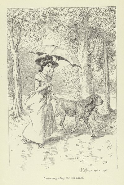 Illustrasjon for Mr Gilfils Love Story av George Eliot av Hugh Thomson