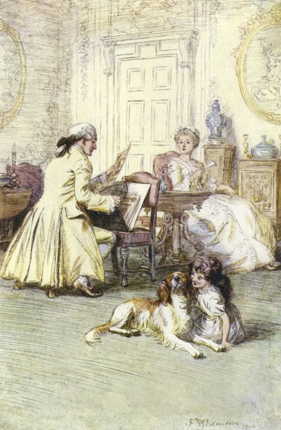 Illustrasjon for Mr Gilfils Love Story av George Eliot av Hugh Thomson