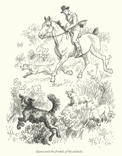 Illustrasjon for Northanger Abbey av Jane Austen (litho) av Hugh Thomson
