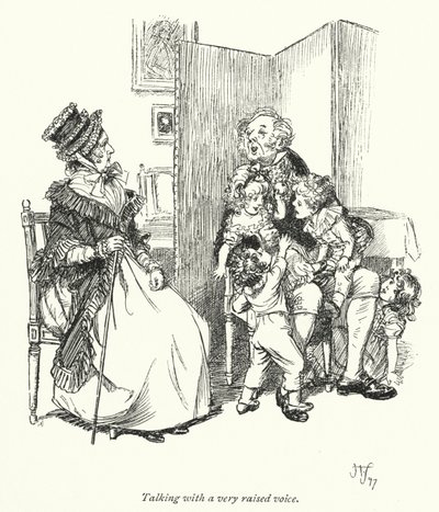 Illustrasjon for Persuasion av Jane Austen (litho) av Hugh Thomson