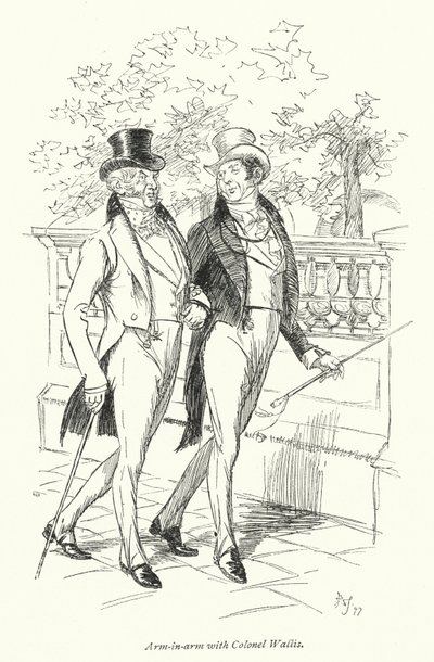 Illustrasjon for Persuasion av Jane Austen (litho) av Hugh Thomson