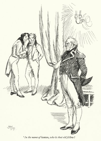 Illustrasjon for Persuasion av Jane Austen (litho) av Hugh Thomson