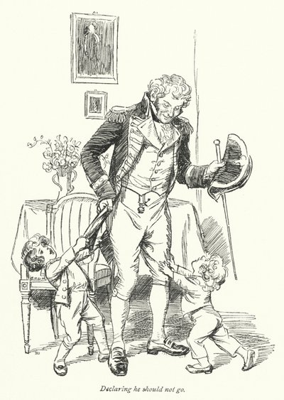Illustrasjon for Persuasion av Jane Austen (litho) av Hugh Thomson