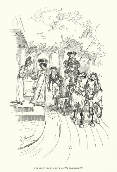 Illustrasjon for Persuasion av Jane Austen (litho) av Hugh Thomson