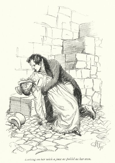 Illustrasjon for Persuasion av Jane Austen (litho) av Hugh Thomson