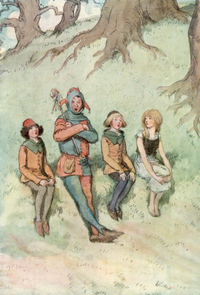 Illustrasjon for Shakespeares As You Like It av Hugh Thomson